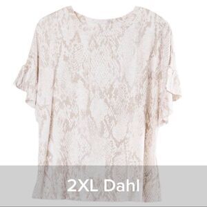 Lularoe Dahl Tee Snakeskin Print - Size 2XL